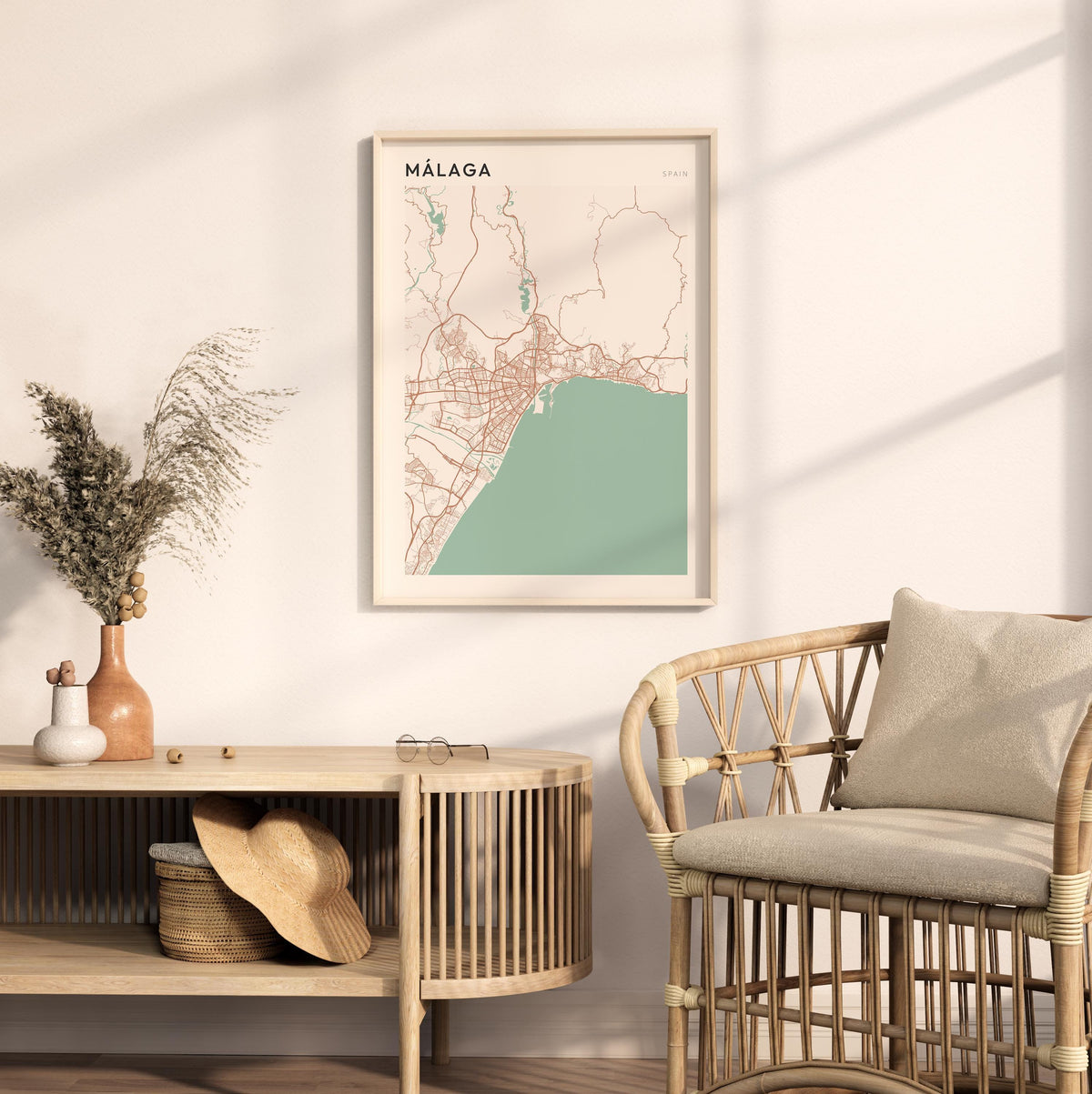 malaga spain map poster - image 3