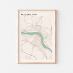 fredericton, new brunswick map poster - image 1