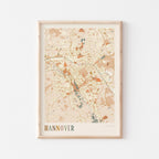 hanover germany map poster - image 1