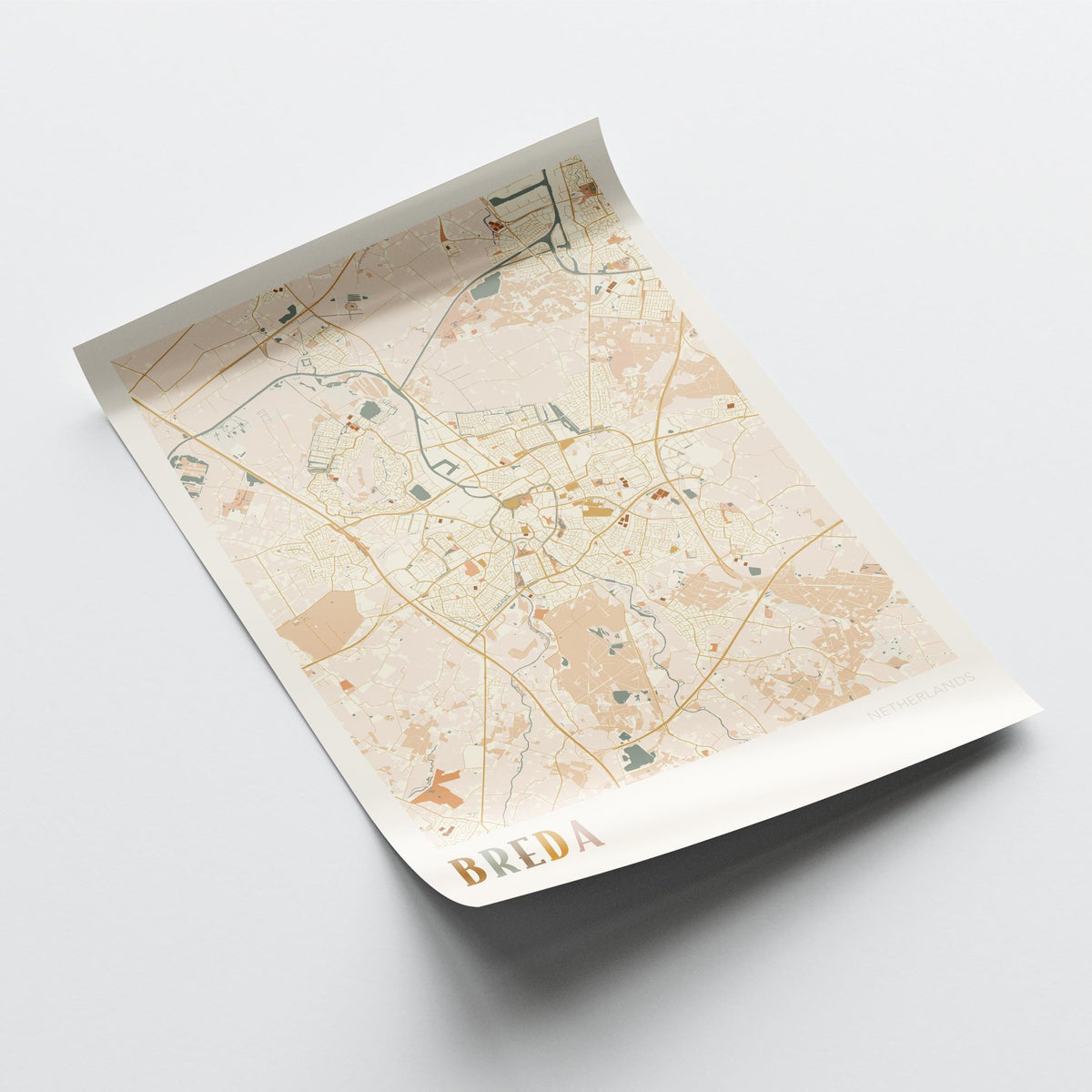 breda netherlands map poster - image 4