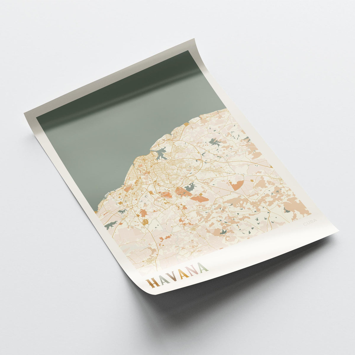 havana, cuba map poster - image 4