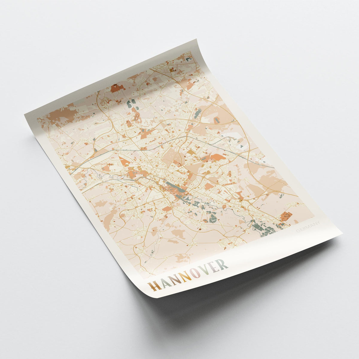 hanover germany map poster - image 4