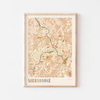 sherbrooke, quebec map poster - image 1