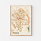 canberra, australia map poster - image 1