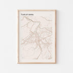 takayama, japan map poster - image 1