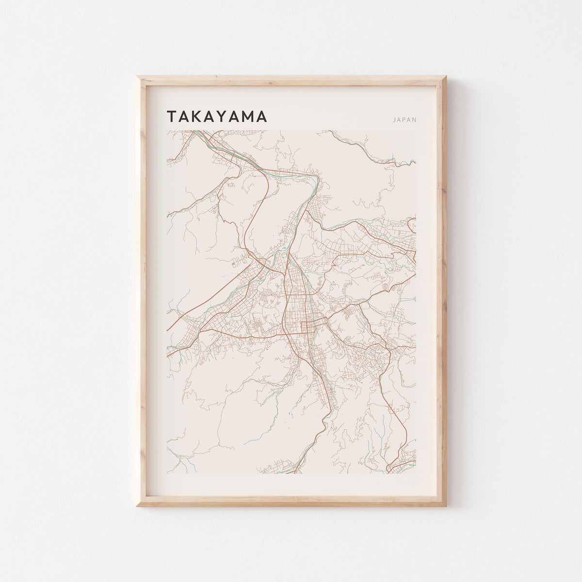 takayama, japan map poster - image 1