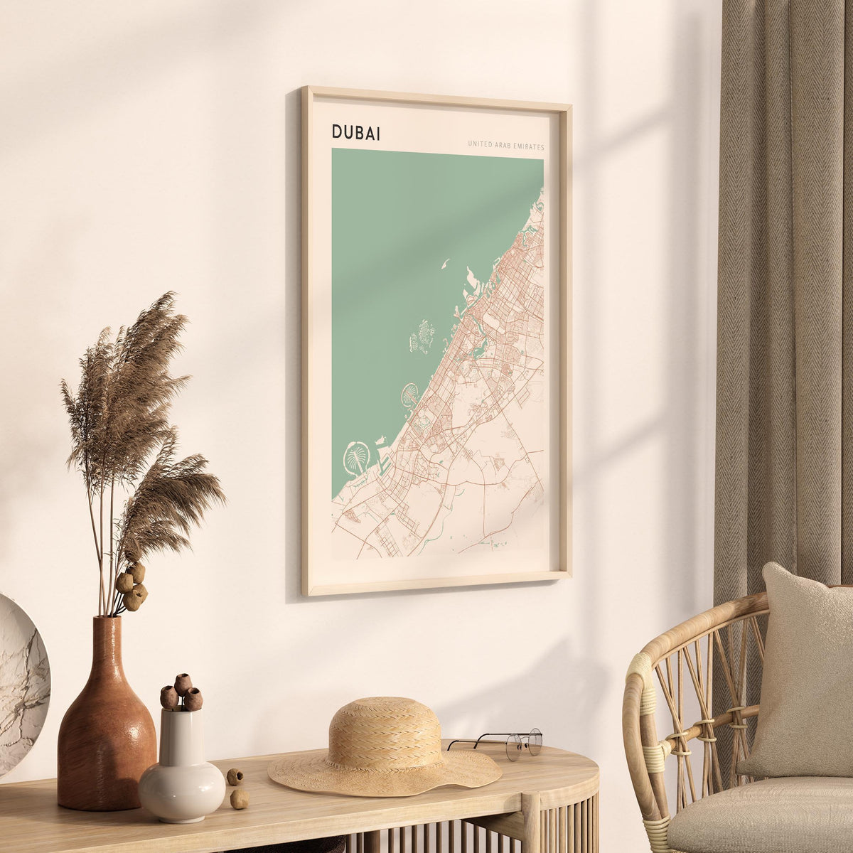 dubai, united arab emirates map poster - image 2