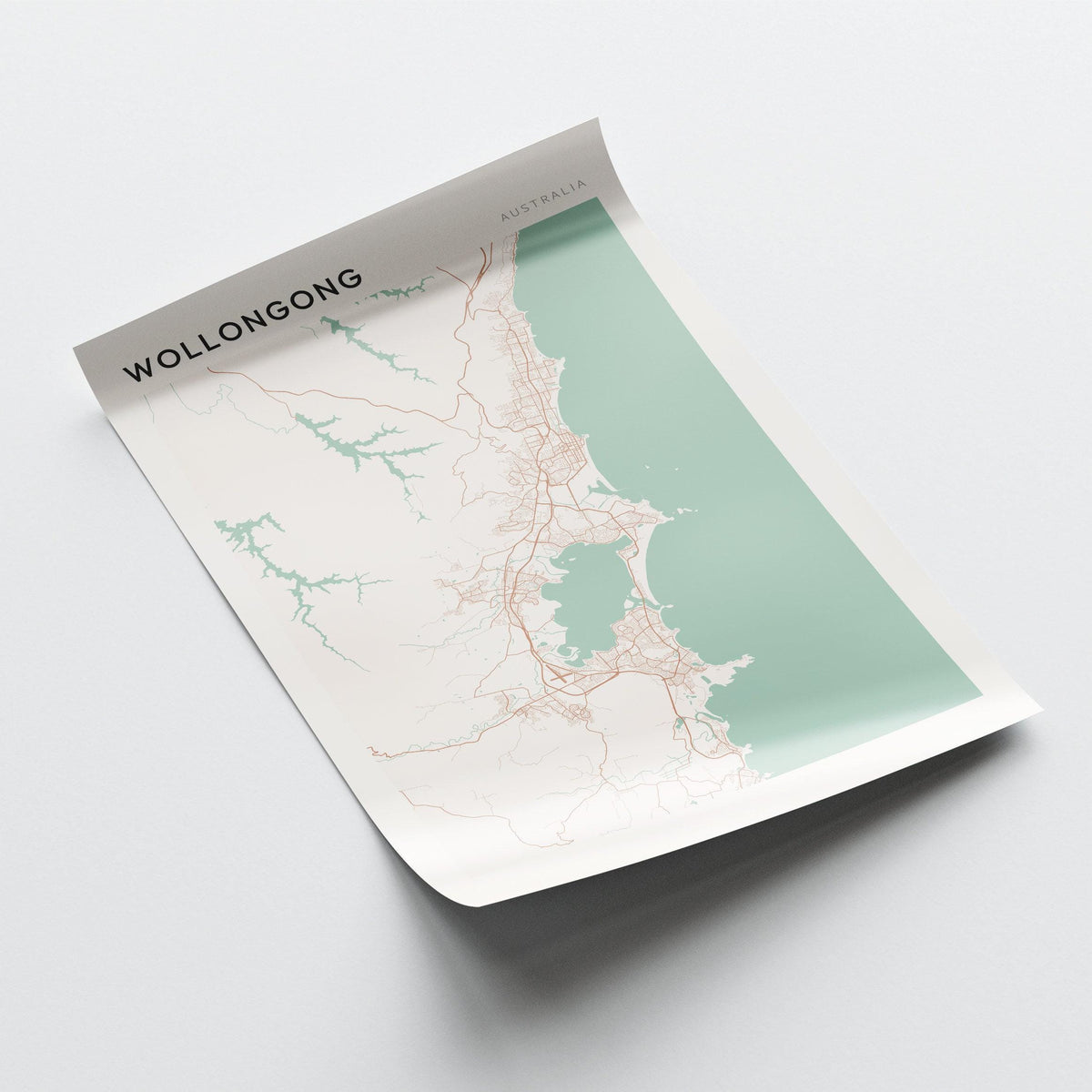 wollongong, australia map poster - image 3
