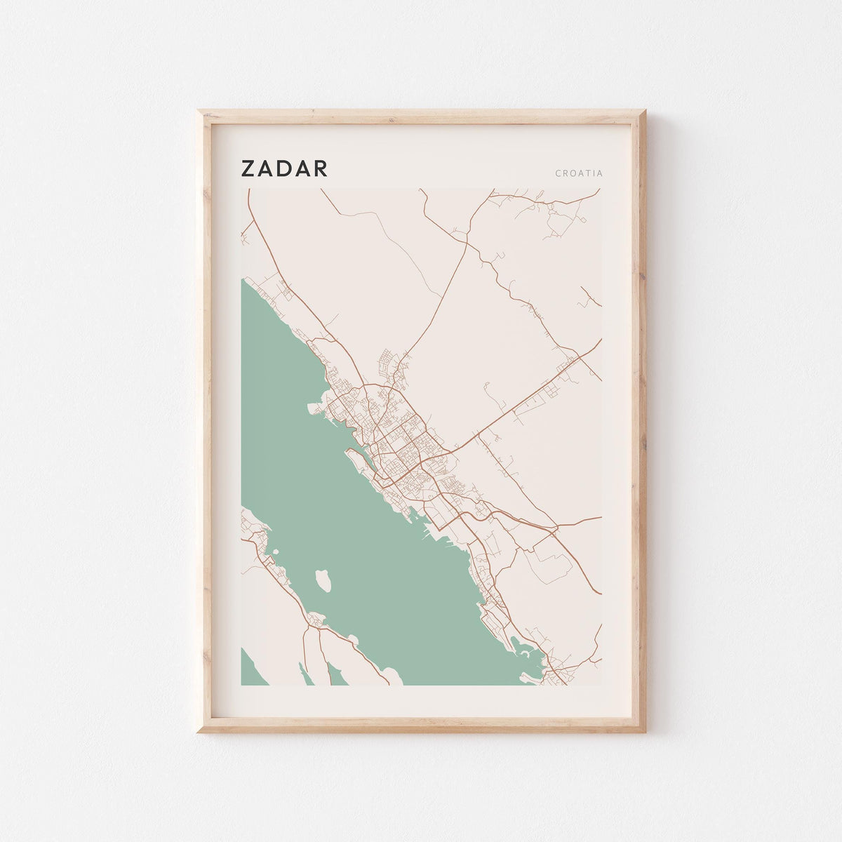zadar croatia map poster - image 1
