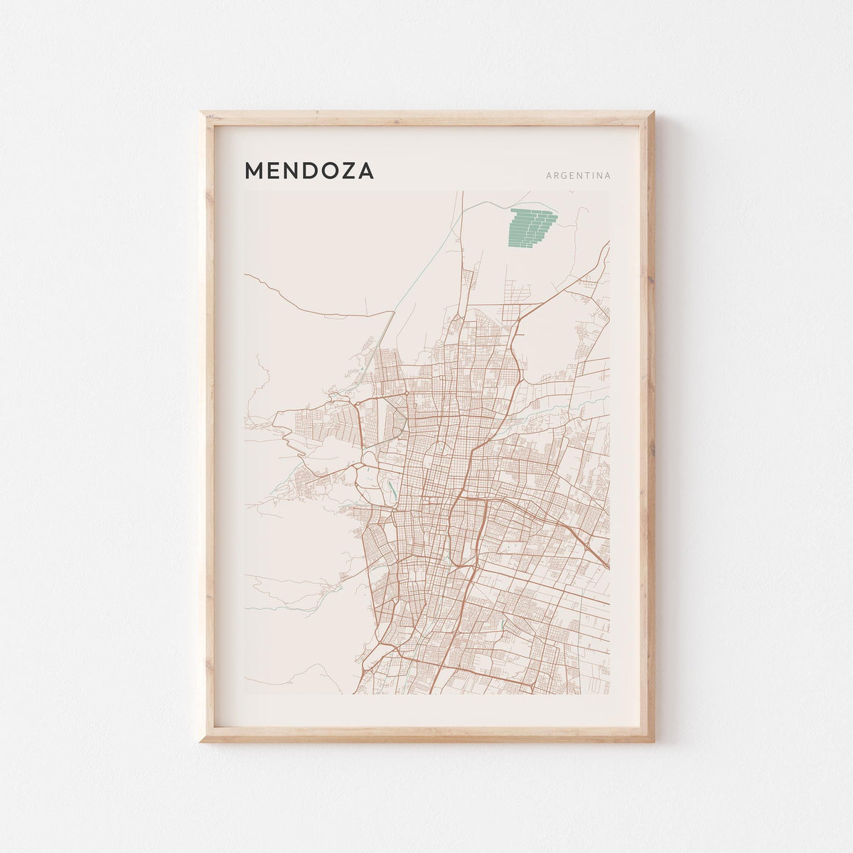 mendoza, argentina map poster - image 1