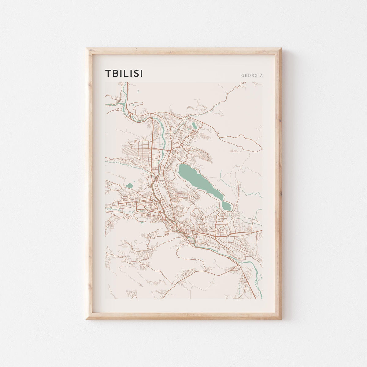 tbilisi, georgia map poster - image 1