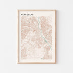 new delhi, india map poster - image 1