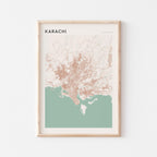 karachi, pakistan map poster - image 1