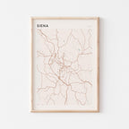 siena italy map poster - image 1