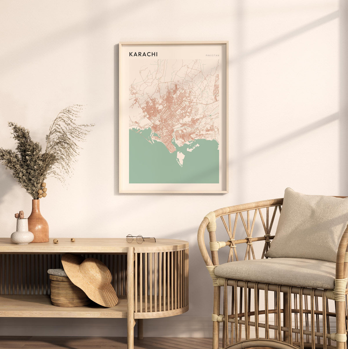 karachi, pakistan map poster - image 3