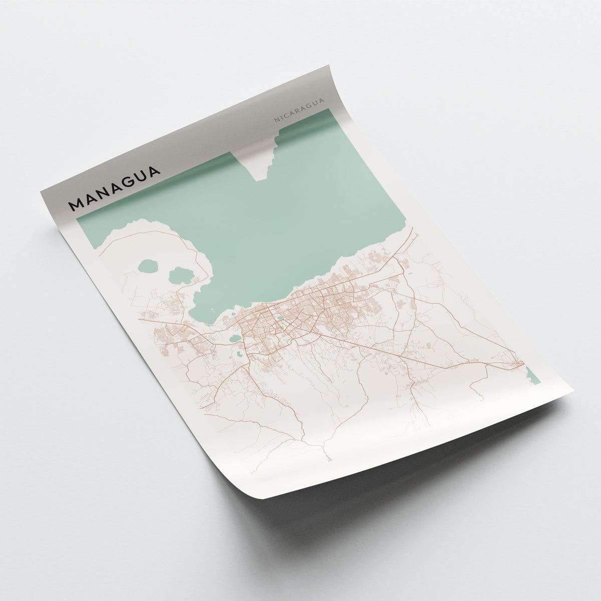 managua, nicaragua map poster - image 4