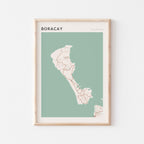 boracay, philippines map poster - image 1