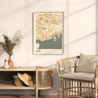 kobe, japan map poster - image 3