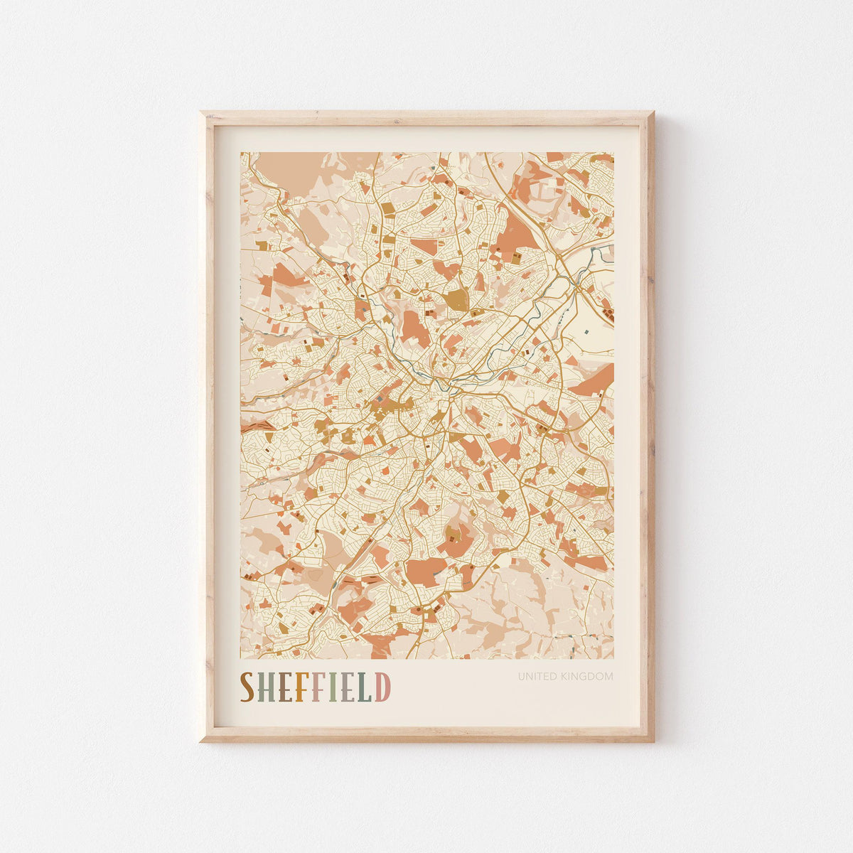 sheffield, united kingdom map poster - image 1