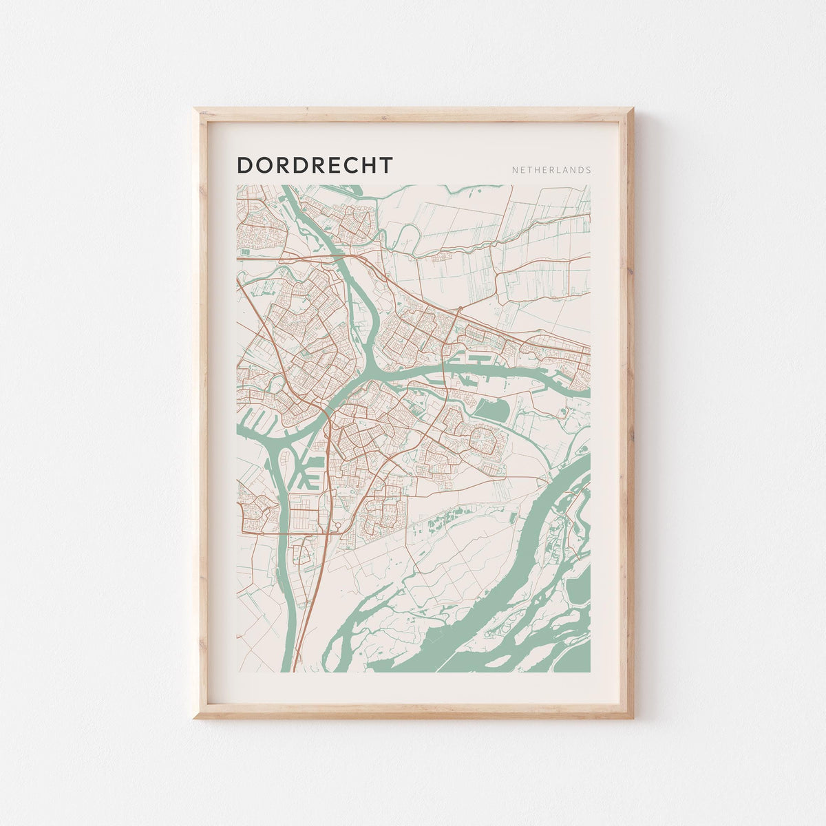 dordrecht netherlands map poster - image 1
