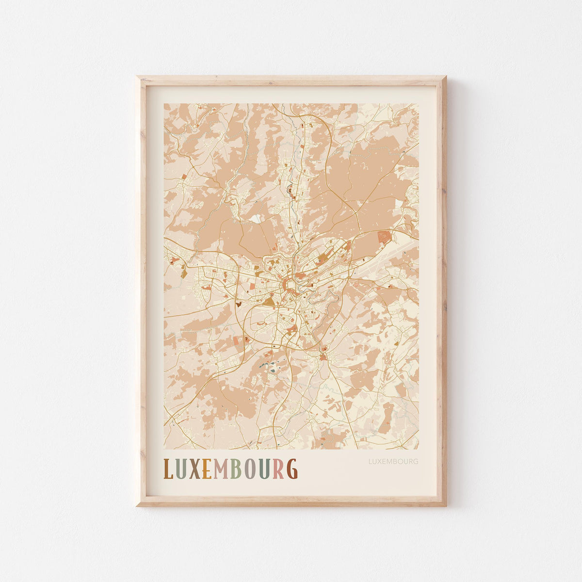 luxembourg luxembourg map poster - image 1