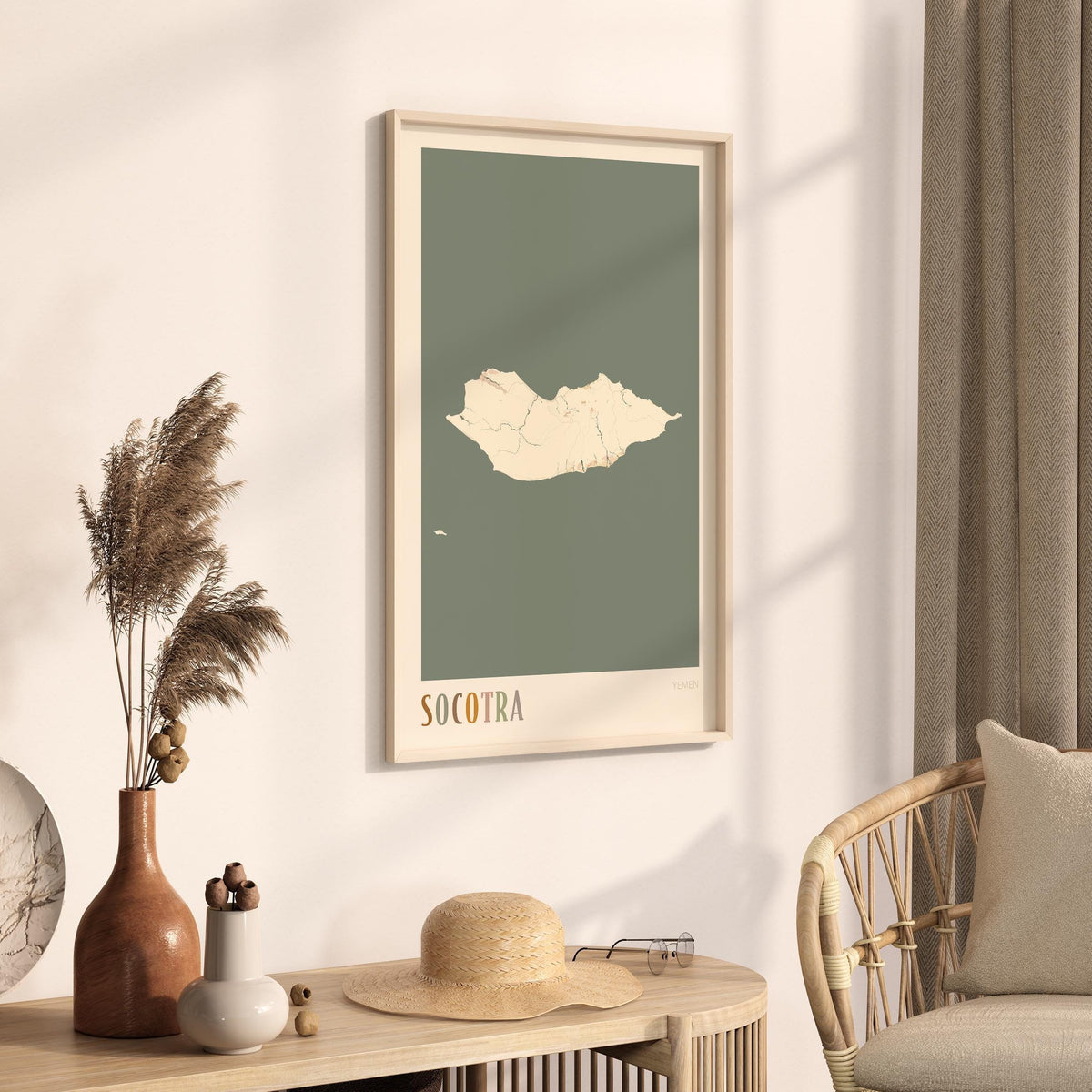 socotra, yemen map poster - image 2