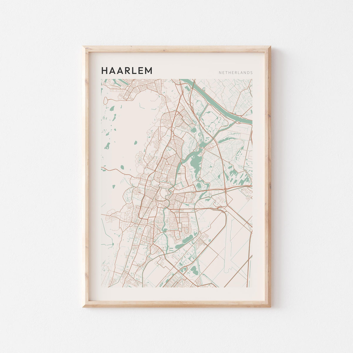 haarlem netherlands map poster - image 1