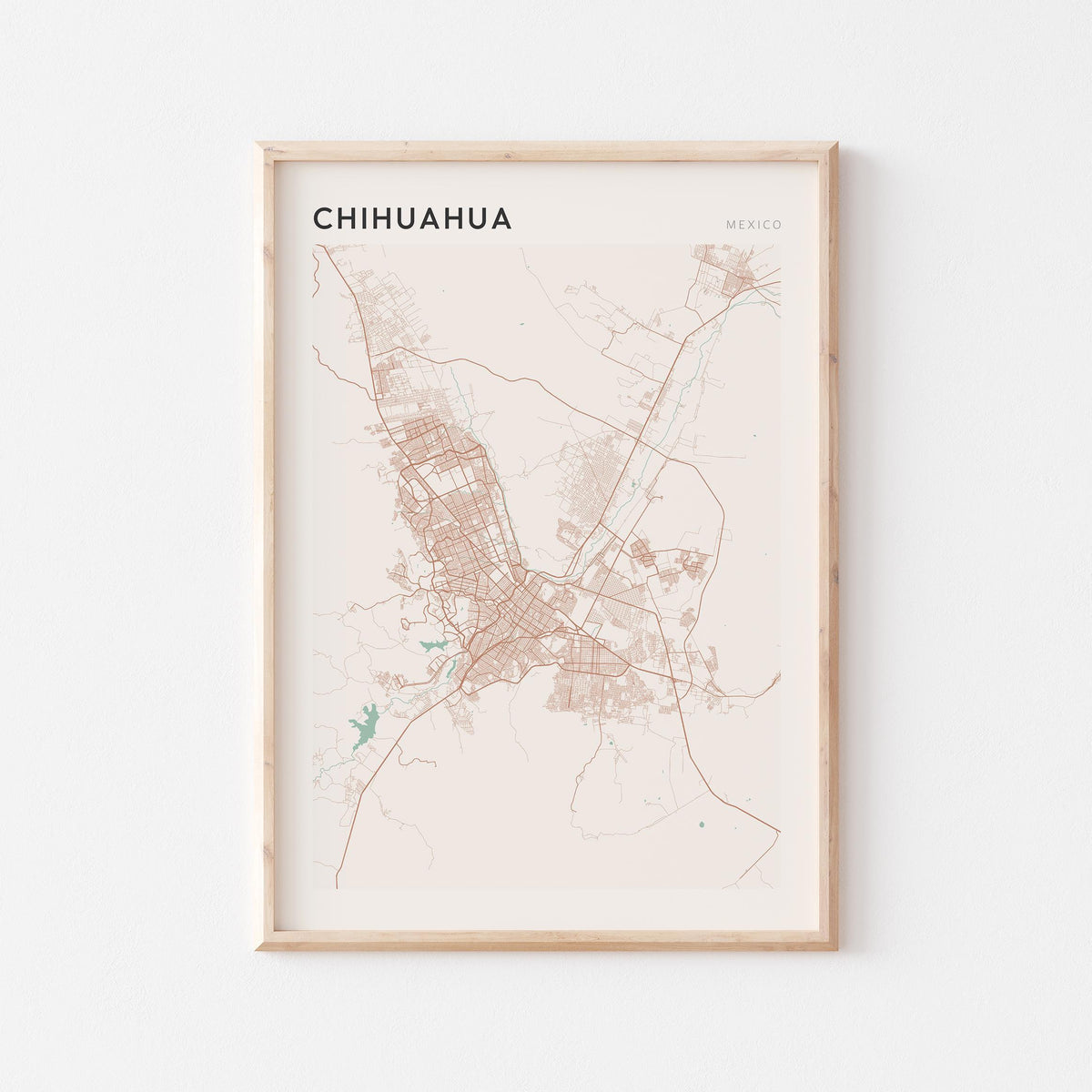 chihuahua, mexico map poster - image 1