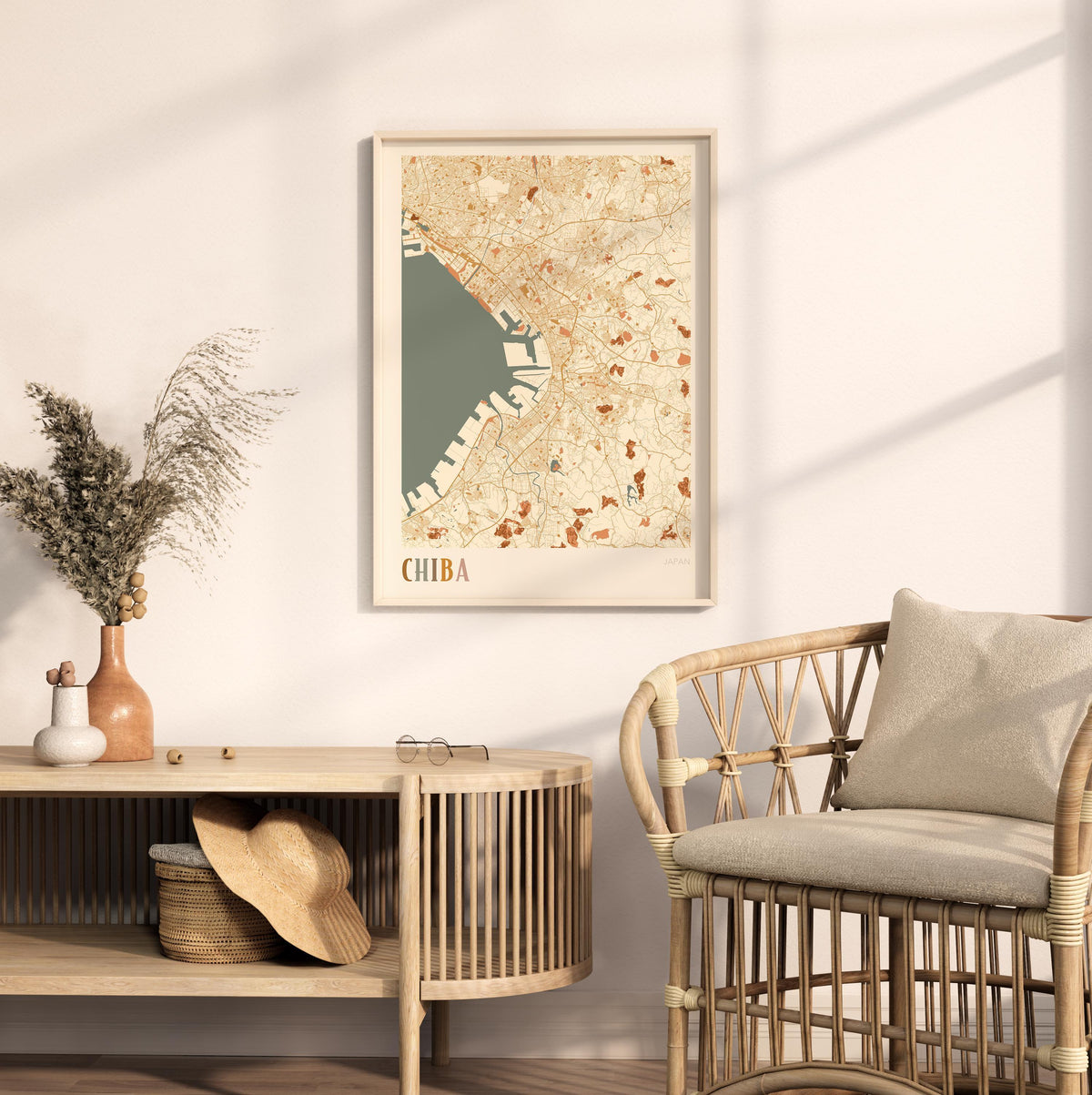 chiba, japan map poster - image 3