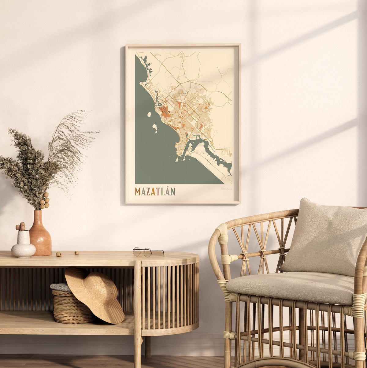 mazatlan, mexico map poster - image 3