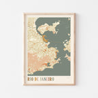 rio de janeiro, brazil map poster - image 1