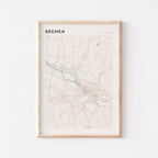 bremen germany map poster - image 1