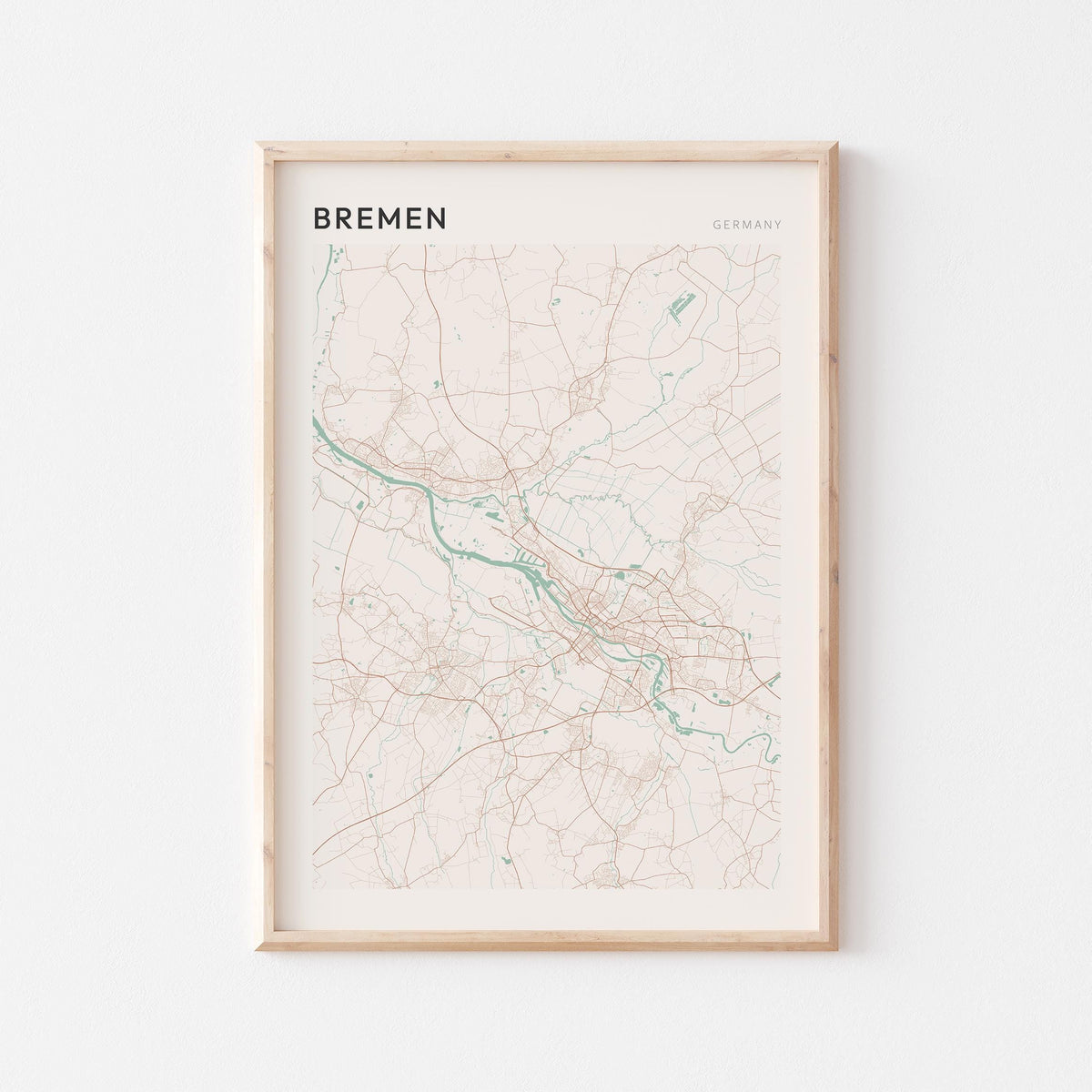 bremen germany map poster - image 1