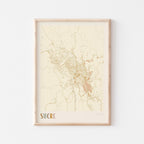 sucre, bolivia map poster - image 1