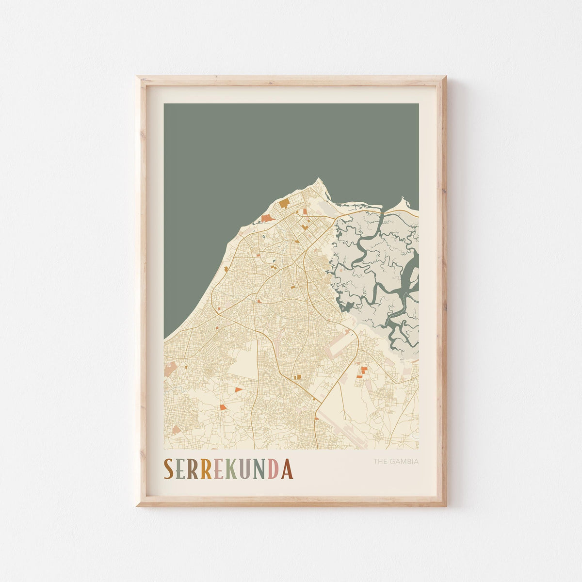 serrekunda, the gambia map poster - image 1
