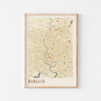 bangkok, thailand map poster - image 1