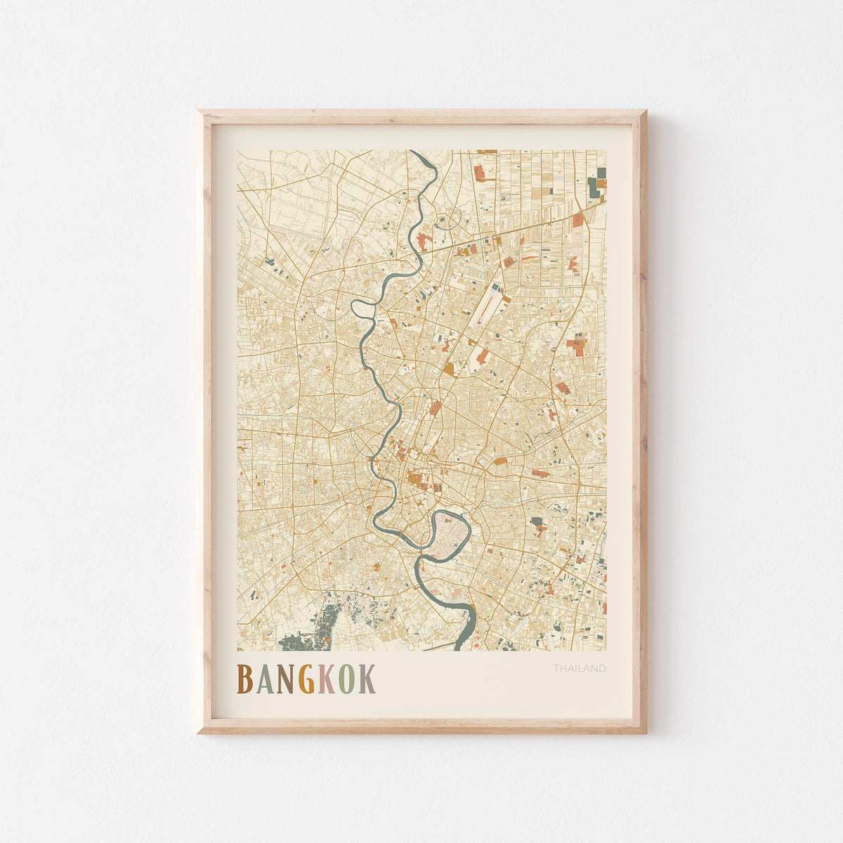 bangkok, thailand map poster - image 1
