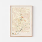 dushanbe, tajikistan map poster - image 1