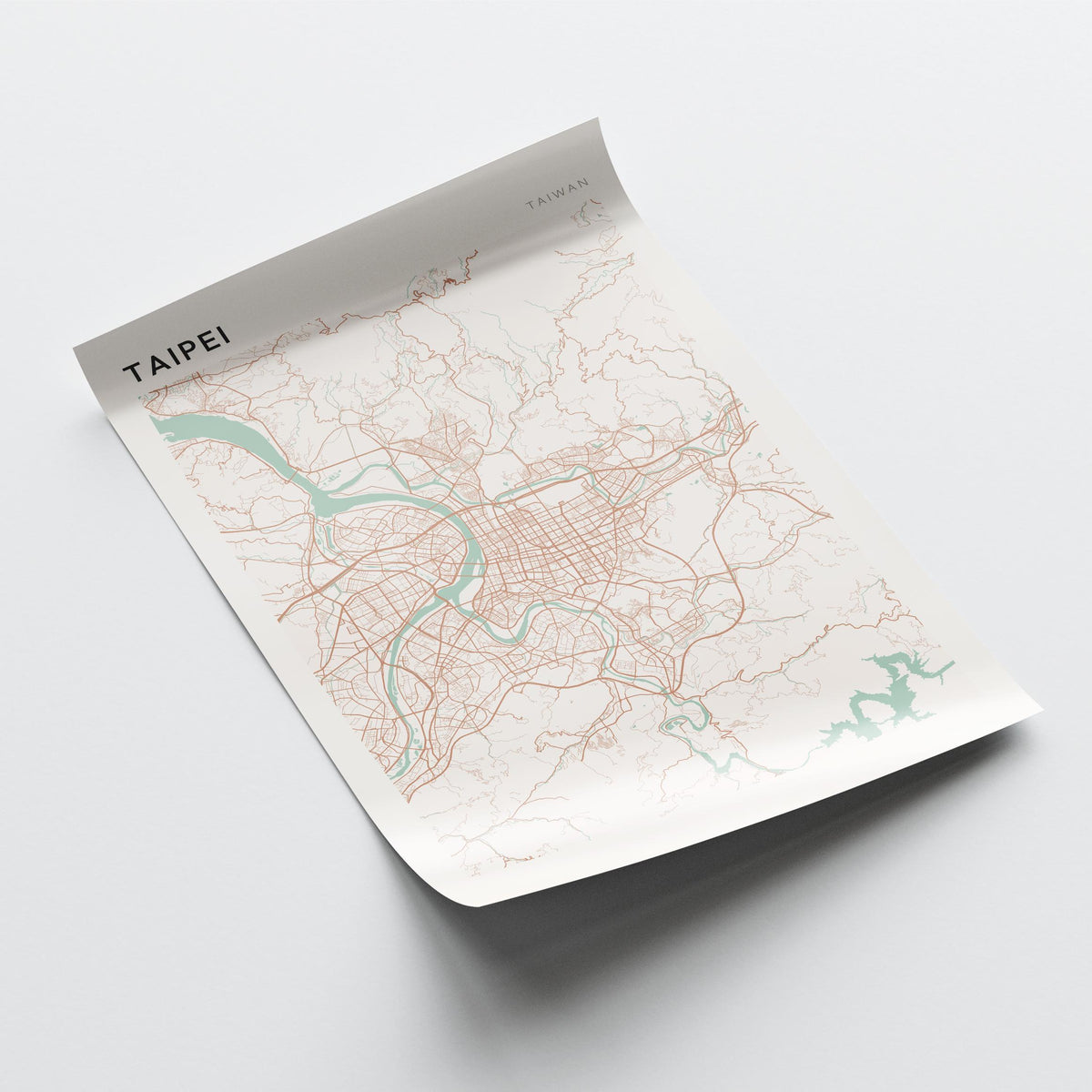 taipei, taiwan map poster - image 4