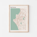 pattaya, thailand map poster - image 1
