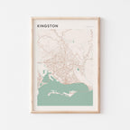 kingston, jamaica map poster - image 1