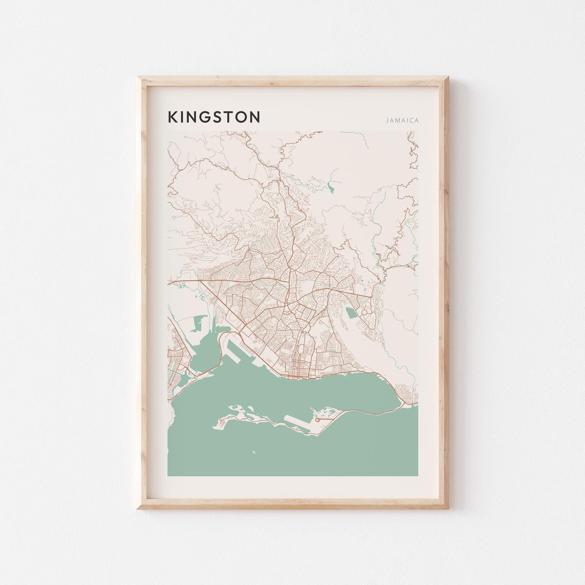 kingston, jamaica map poster - image 1