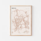 mecca, saudi arabia map poster - image 1
