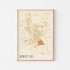 queretaro, mexico map poster - image 1
