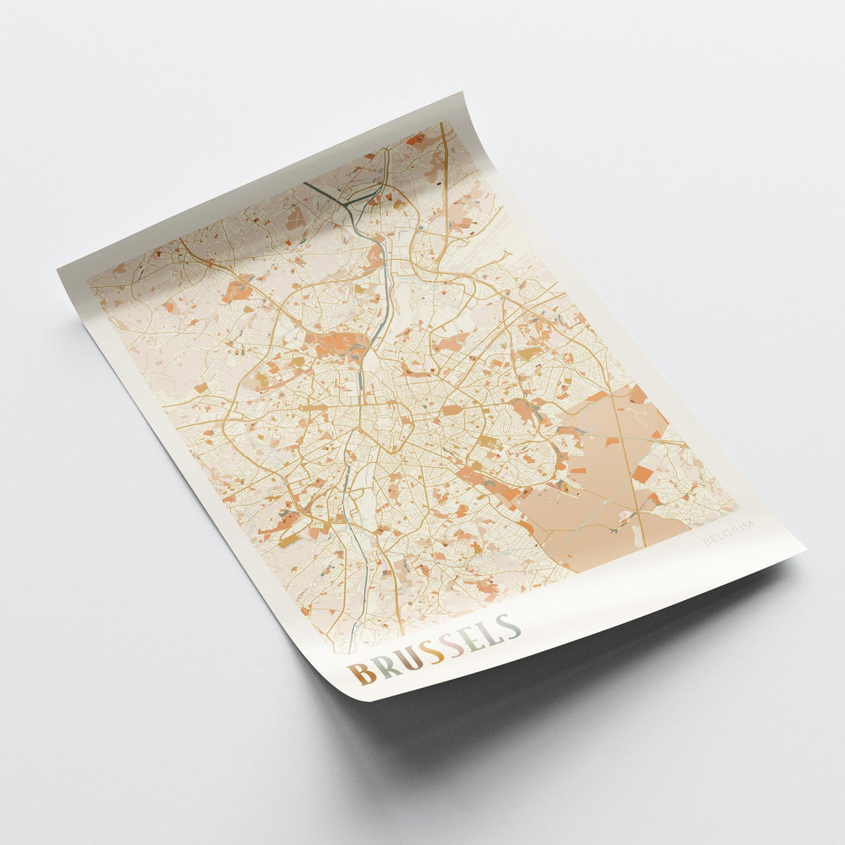 brussels belgium map poster - image 4