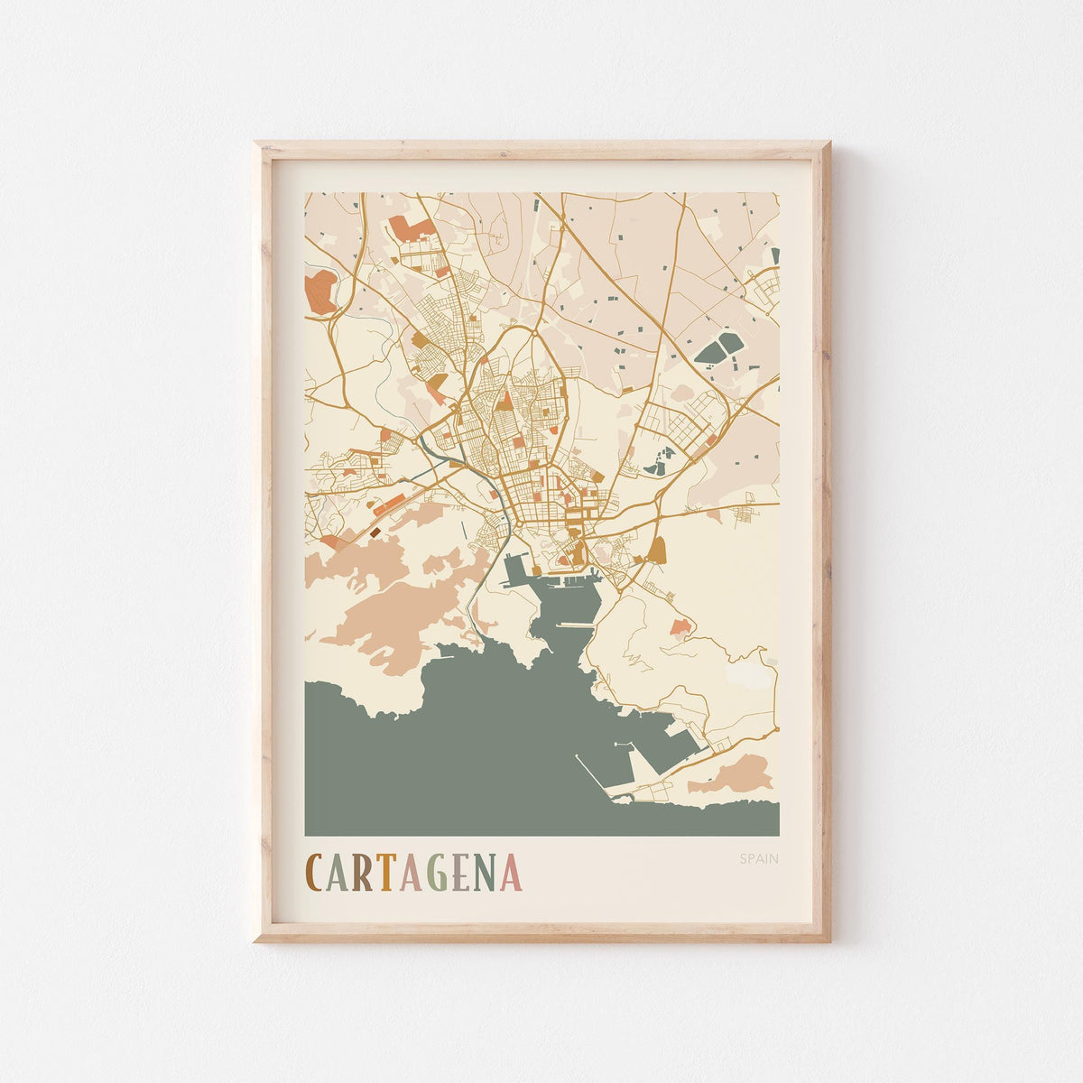 cartagena spain map poster - image 1