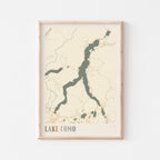 lake como italy map poster - image 1