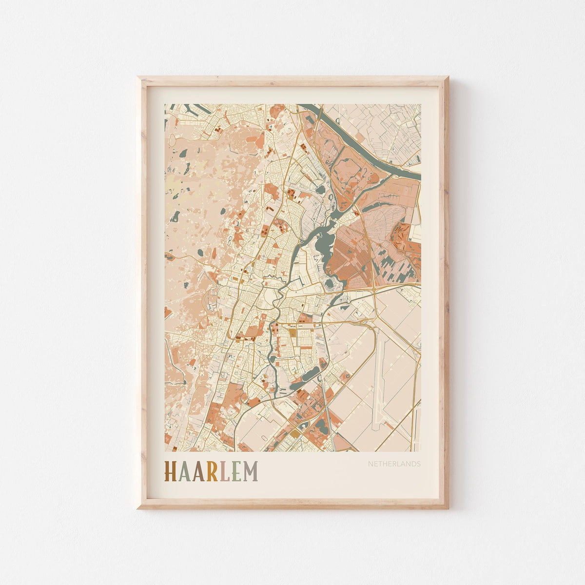 haarlem netherlands map poster - image 1