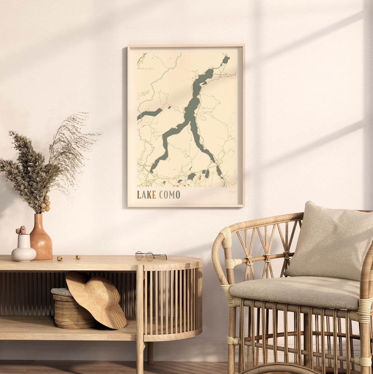 lake como italy map poster - image 3
