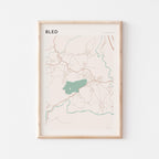 bled slovenia map poster - image 1